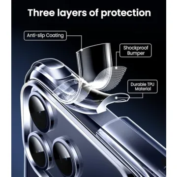 Mkeke Clear Case for iPhone 17 Pro Max with Drop Protection