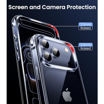 Mkeke Clear Case for iPhone 17 Pro Max with Drop Protection