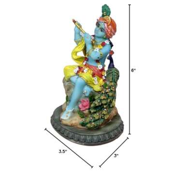 Kishor Krishna 6" Idol for Prosperity and Luck