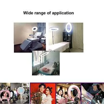 Yidoblo 96W 18" LED Ring Light Kit FE-480II White Photo Video Portrait Selfie Makeup YouTube Lighting Bicolor with Remote, Phone/Camera Holder, Mirror, Light Stand, Batteries&Chargers, Carry Bag