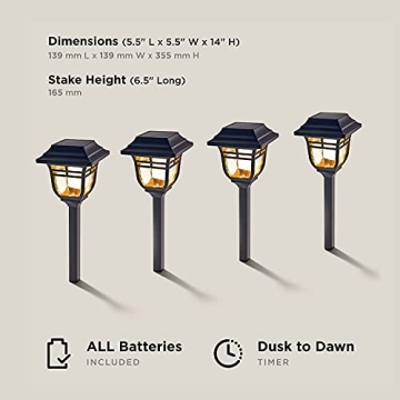 LampLust Solar Pathway Lights - Elegant Outdoor Lighting