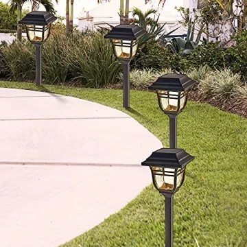 LampLust Solar Pathway Lights - Elegant Outdoor Lighting