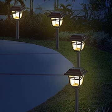 LampLust Solar Pathway Lights - Elegant Outdoor Lighting