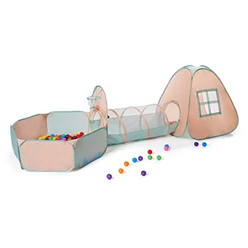 UTEX 3 in 1 Kids Play Tent with Tunnel and Ball Pit