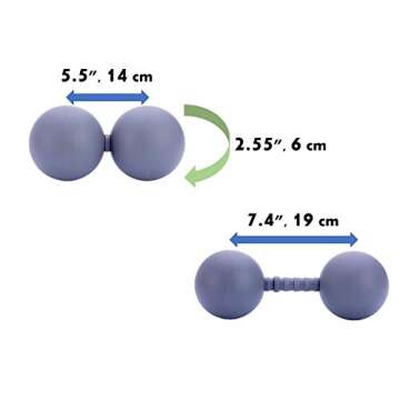 Adjustable Peanut Massage Ball Roller, Double Lacrosse Ball Acupoint Myofascial Release Muscle Knot ...