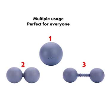 Adjustable Peanut Massage Ball Roller, Double Lacrosse Ball Acupoint Myofascial Release Muscle Knot Relaxer Mobility Trigger Point for Physical Therapy Self Deep Tissue Manual Massager Equipment Tool