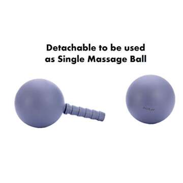 Adjustable Peanut Massage Ball Roller, Double Lacrosse Ball Acupoint Myofascial Release Muscle Knot Relaxer Mobility Trigger Point for Physical Therapy Self Deep Tissue Manual Massager Equipment Tool