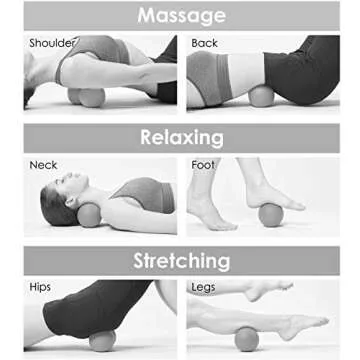 Adjustable Peanut Massage Ball Roller, Double Lacrosse Ball Acupoint Myofascial Release Muscle Knot Relaxer Mobility Trigger Point for Physical Therapy Self Deep Tissue Manual Massager Equipment Tool