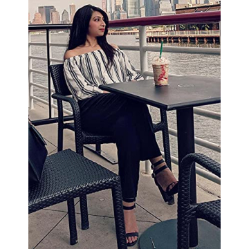 KANCY KOLE Women's Casual High Waist Paper Bag Pants