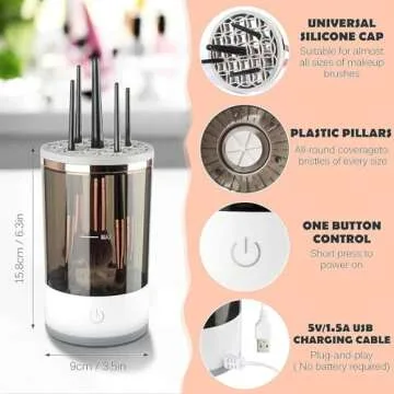 Brushly Pro Electric Makeup Brush Cleaner for All Brushes