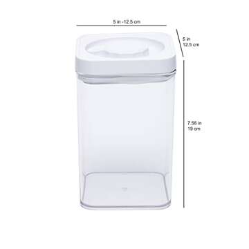 Amazon Basics 8-Piece Multi-Pack of Round and Square Airtight Food Storage Containers for Kitchen Pantry Organization, BPA Free Plastic