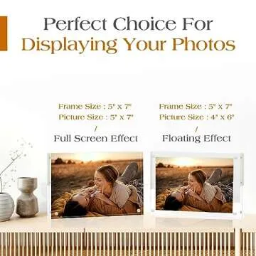 TWING 5x7 Acrylic Picture Frame Set with Bonus Cloth