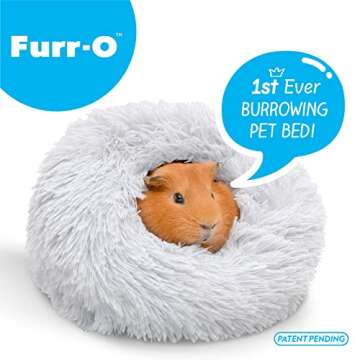 Paw Inspired Furr-O Burrowing Pet Bed for Guinea Pigs and Other Small Animals (Light Gray)