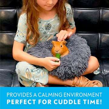 Paw Inspired Furr-O Burrowing Pet Bed for Guinea Pigs and Other Small Animals (Light Gray)