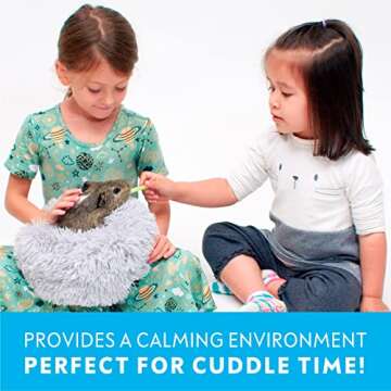 Paw Inspired Furr-O Burrowing Pet Bed for Guinea Pigs and Other Small Animals (Light Gray)