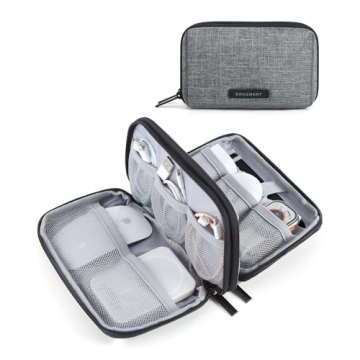 BAGSMART Grey Travel Tech Organizer - Keep Your Gadgets Tangle-Free