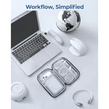 BAGSMART Grey Travel Tech Organizer for Tangle-Free Gadgets