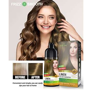 Herbishh Hair Color Shampoo - 3-in-1 Magic Gray Dye, Ammonia-Free 500ml