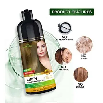 Herbishh Hair Color Shampoo - Ammonia-Free 3-in-1 Formula