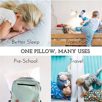 Little Sleepy Head Toddler Pillow 13x18 - Hypoallergenic Ergonomic Pillow for Sleeping, Kids Pillow,...