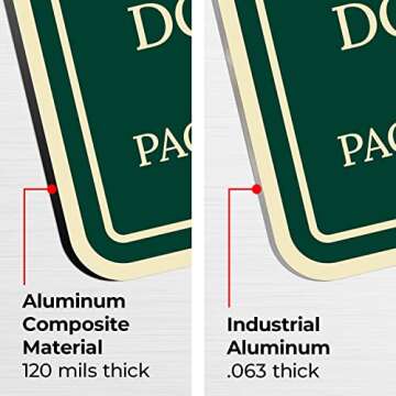 Beware of Dog Do Not Enter Okay to Leave Packages at The Gate Décor Sign, Green Dark, 12x12 Inches, ACM, Fade Resistant, Made in USA by Sigo Signs