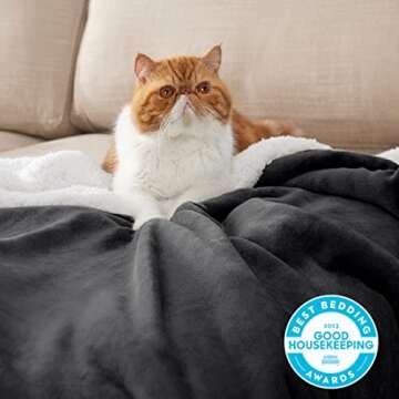 Bedsure Sherpa Fleece Throw Blanket for Couch - Thick and Warm, Soft Fuzzy Plush Throw Blanket for W...