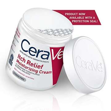CeraVe Anti-Itch Cream with Pramoxine for Itchy Skin Relief from Bug Bites, Sunburns, and Minor Irri...