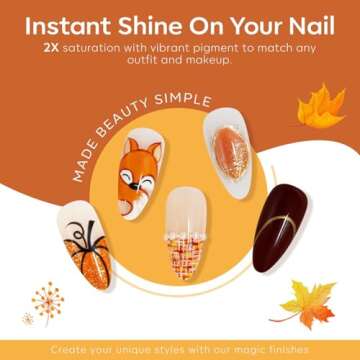 Modelones Fall Gel Nail Polish - 15ml Coral Orange Professional Nail Polish