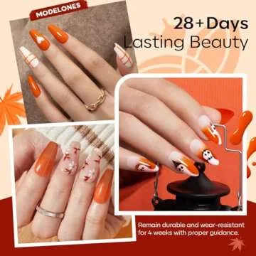Modelones Fall Gel Nail Polish - Vibrant Orange Color