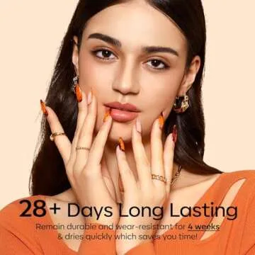 Modelones Fall Gel Nail Polish - Vibrant Orange Color