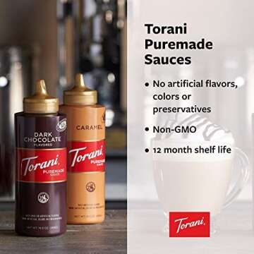 Torani Sugar Free Sauce, Caramel, 64 Ounces