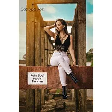 Stylish LONDON FOG High Heeled Rain Boots for Women