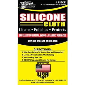 Pro Shot Gun Care Silicone Cleaning Cloth - 100% Cotton, 3.2 oz, Double Silicone Treatment
