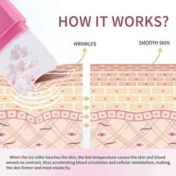 Ice Roller for Face and Eye, Ice Face Roller, Face Ice Roller, Gua Sha Face Massage, Face Ice Holder, Reusable Silicone Ice Mold for Face Beauty (Ice Facial Roller Pink)