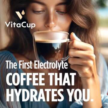 VitaCup Hydration Coffee Pods, The First Coffee That Hydrates You w/Electrolytes, Coconut Water, Pin...