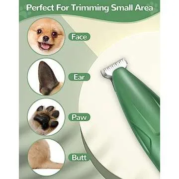LEYOUFU Dog Grooming Clippers, Low Noise Cordless Trimmer