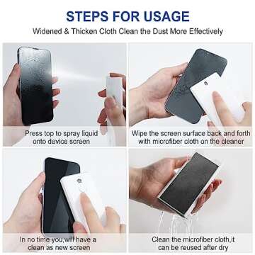 Bciuaor Touchscreen Mist Cleaner - Laptop and Phone Cleaning Kit with Spray