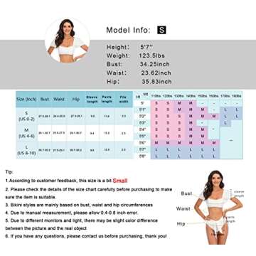 Women's High Waisted Bandeau Bikini Set,Fashion Puff Sleeve Swimwear Set Two Piece Swimsuit Sexy Beach Bathing Suits(White, S)