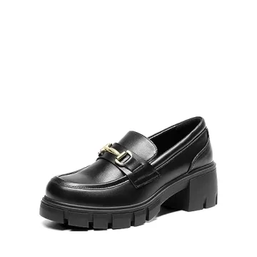 DREAM PAIRS Chunky Platform Loafers for Women - Stylish & Versatile Footwear