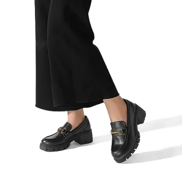 DREAM PAIRS Women’s Chunky Loafers - Stylish & Comfy