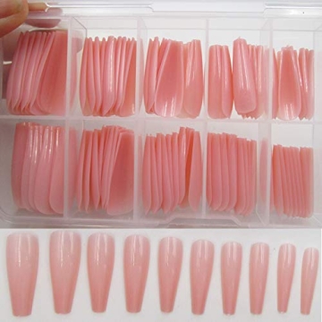 Elegant 100pc Colored Coffin Press on Nails for Women