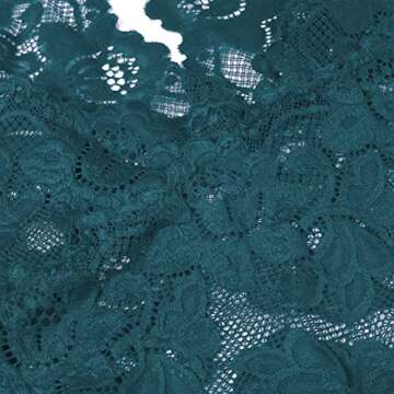 Gladiolus Womens Lingerie Lace Babydoll Sexy Deep V Halter One Piece Lingerie Dress Blue XL