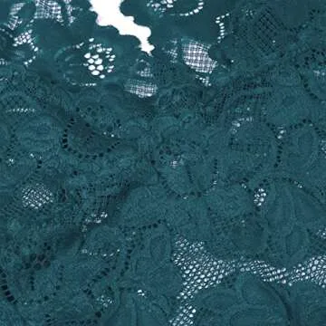 Gladiolus Womens Lingerie Lace Babydoll Sexy Deep V Halter One Piece Lingerie Dress Blue XL