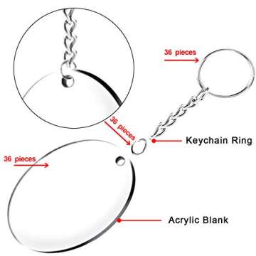 Duufin Acrylic Keychain Blanks for DIY Projects