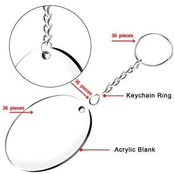 Duufin Acrylic Keychain Blanks for DIY Projects