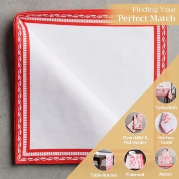 Maison d'Hermine Cotton 20x20 Napkin Set - Vibrant & Washable