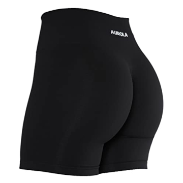 AUROLA Women's Seamless Scrunch Workout Shorts - High Waist Yoga & Gym
