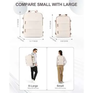 coowoz Travel Backpack Carry On for Women Man Gym Backpack with Laptop Compartment Mochila de Viaje Teacher Personal Item Backpack Airplane Accessories Must Haves Beige Brown Small