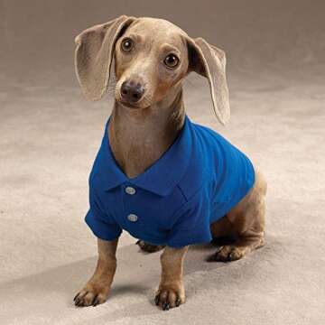 Stylish Zack & Zoey Cotton Dog Polo Shirt - Nautical Blue