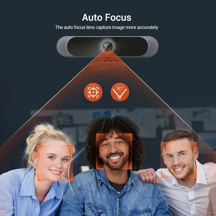 4K Webcam with 8MP Sony Sensor and Autofocus